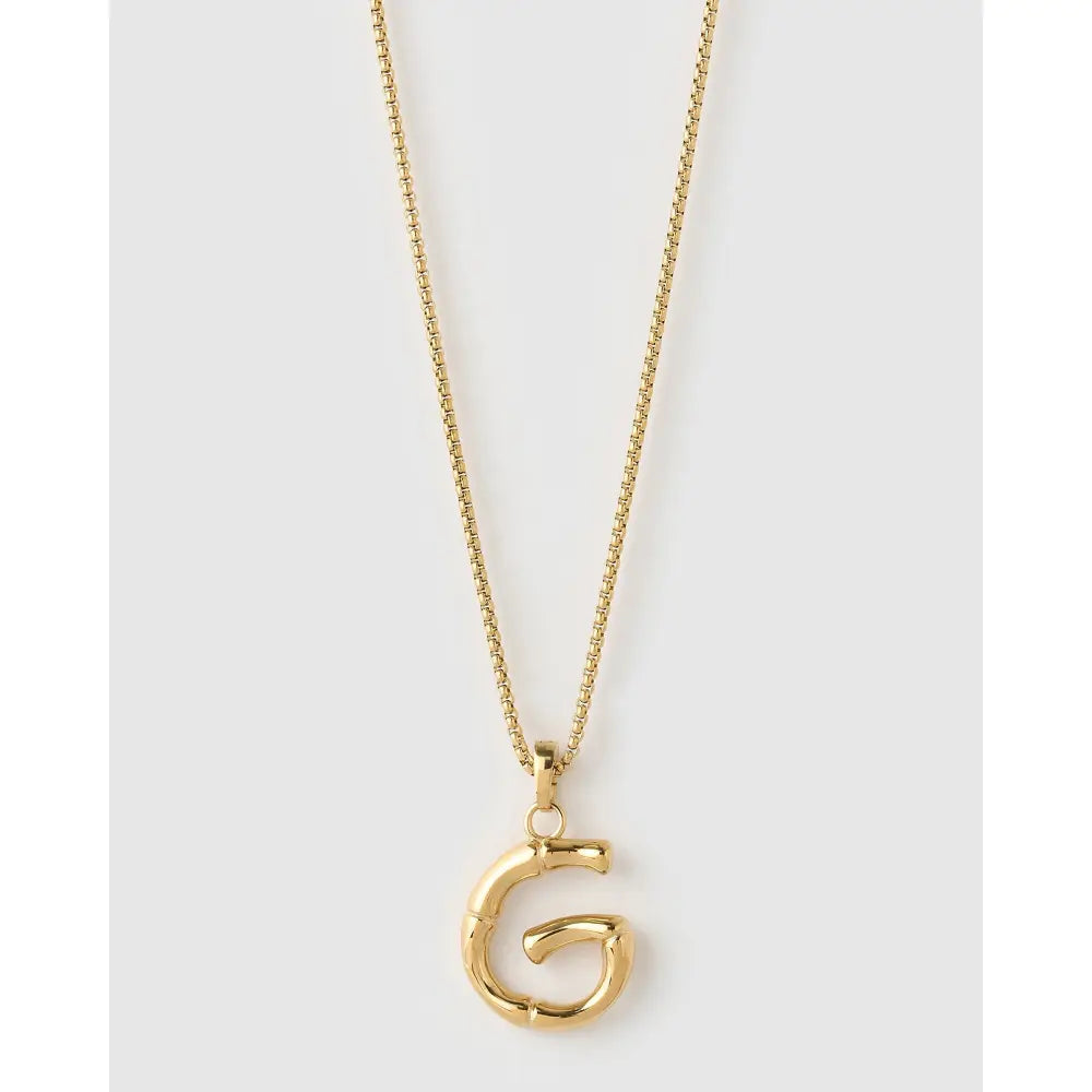 Luxe Letter Large Necklace - Necklaces