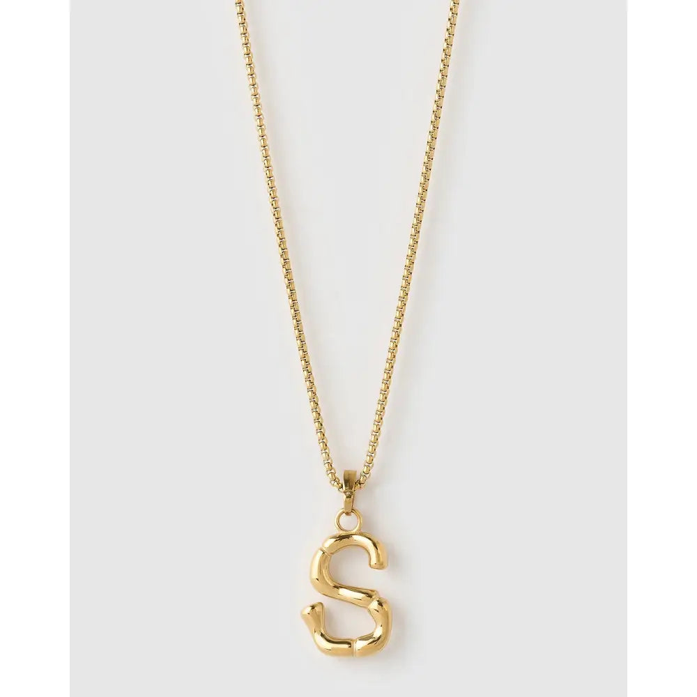Luxe Letter Large Necklace - Necklaces