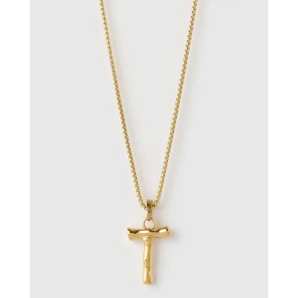 Luxe Letter Large Necklace - Necklaces