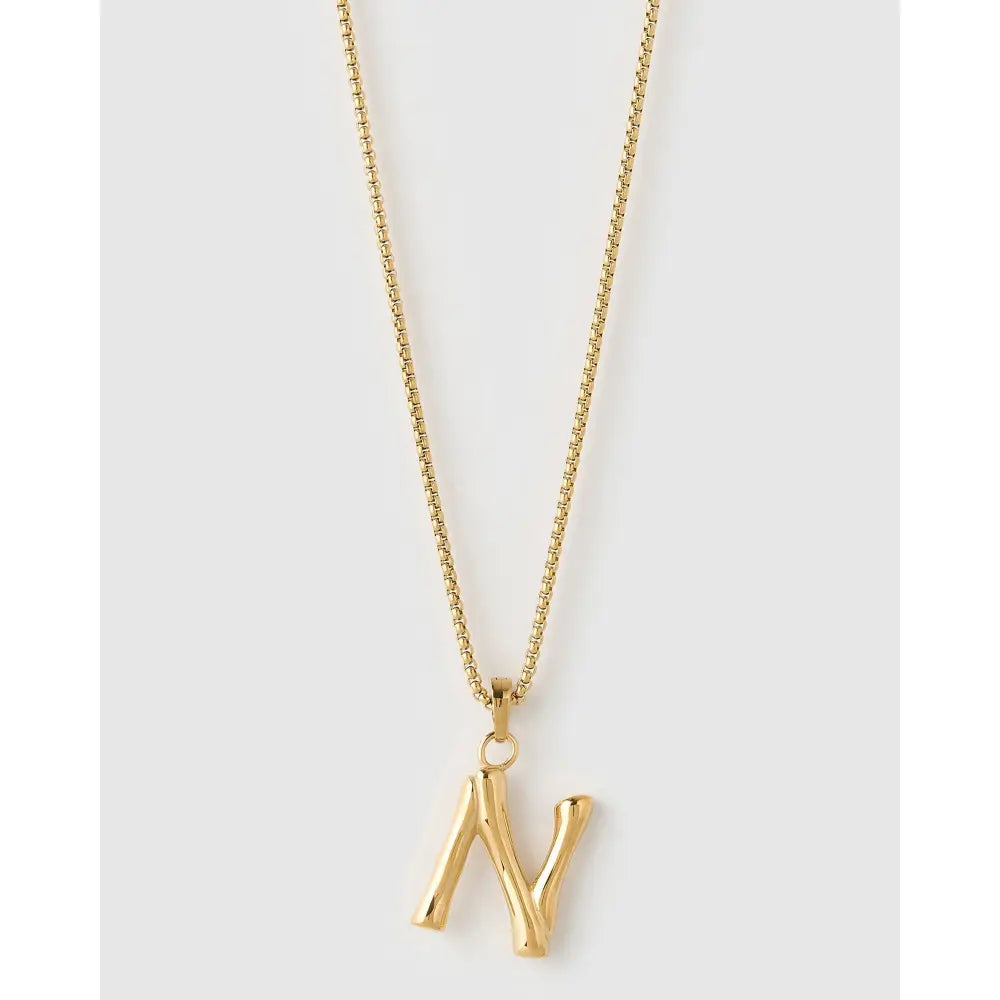 Luxe Letter Large Necklace - Necklaces