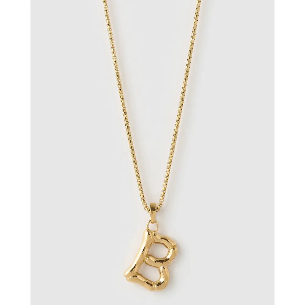 Luxe Letter Large Necklace - Necklaces