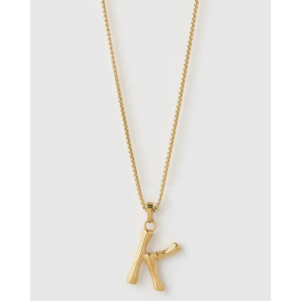 Luxe Letter Large Necklace - Necklaces