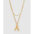 Luxe Letter Necklace Stack - A - Necklaces
