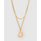 Luxe Letter Necklace Stack - D - Necklaces