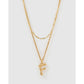 Luxe Letter Necklace Stack - F - Necklaces