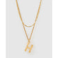 Luxe Letter Necklace Stack - H - Necklaces