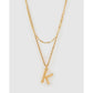 Luxe Letter Necklace Stack - K - Necklaces