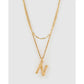 Luxe Letter Necklace Stack - N - Necklaces