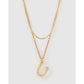 Luxe Letter Necklace Stack - U - Necklaces