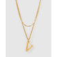 Luxe Letter Necklace Stack - V - Necklaces