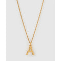 Luxe Small Gold Letter Necklace - Gold / A - Necklaces