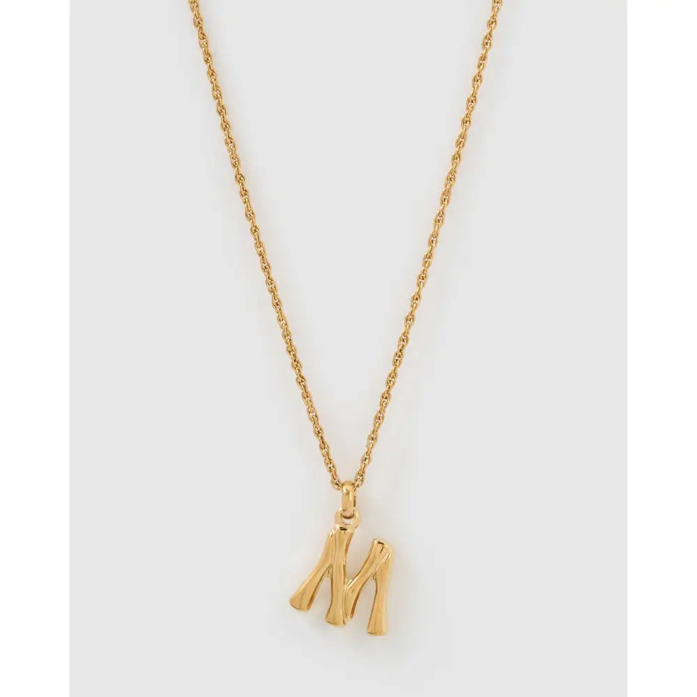 Luxe Small Gold Letter Necklace - Gold / M - Necklaces