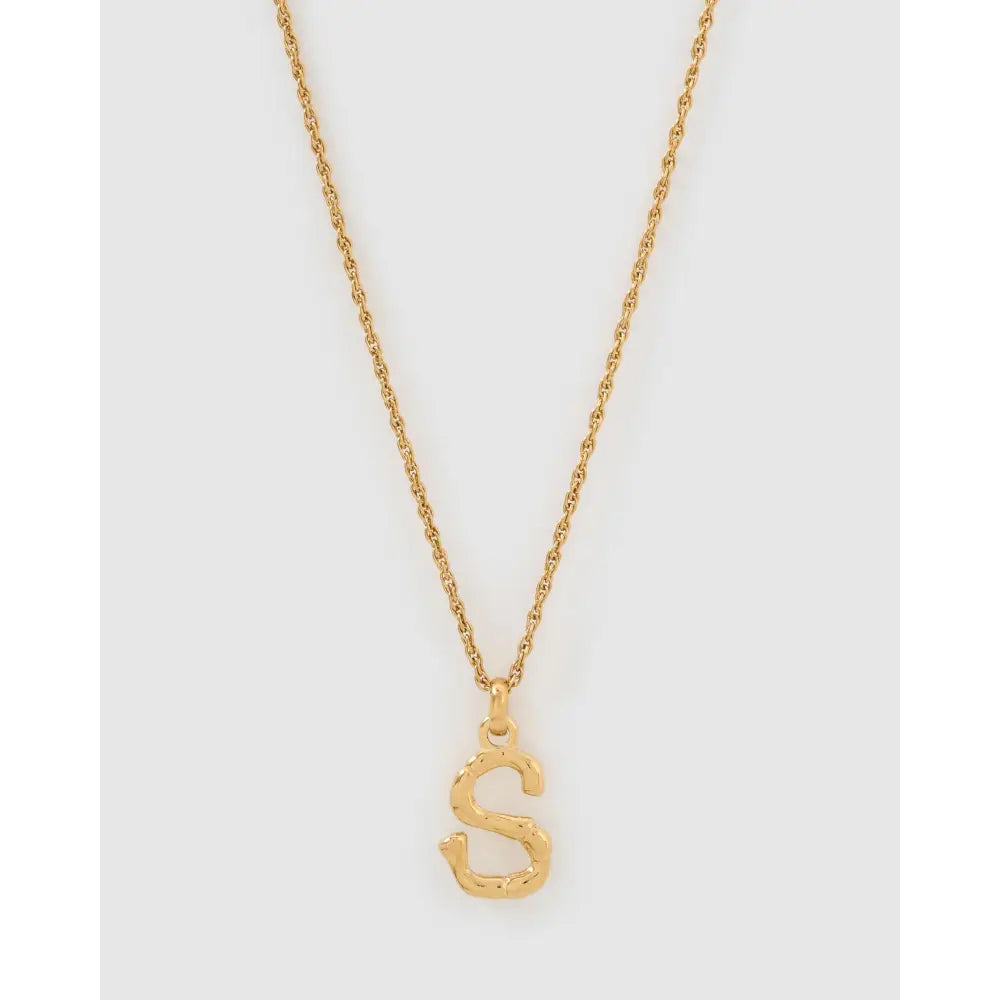 Luxe Small Gold Letter Necklace - Gold / S - Necklaces