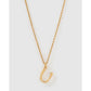 Luxe Small Gold Letter Necklace - Gold / U - Necklaces