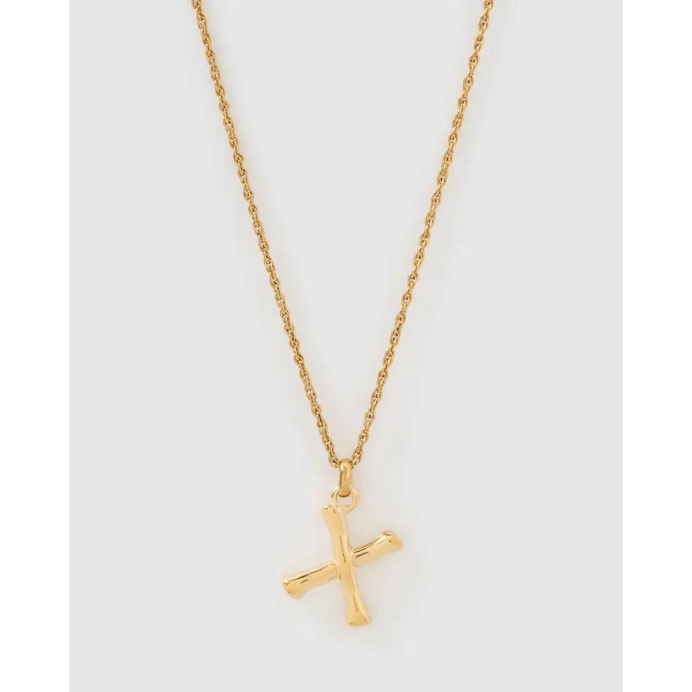 Luxe Small Gold Letter Necklace - Gold / X - Necklaces