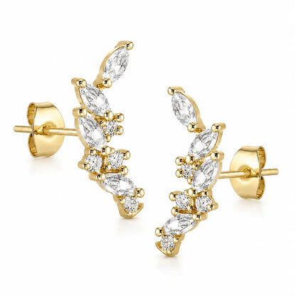 Lyra Stud Earrings - Gold - Earrings