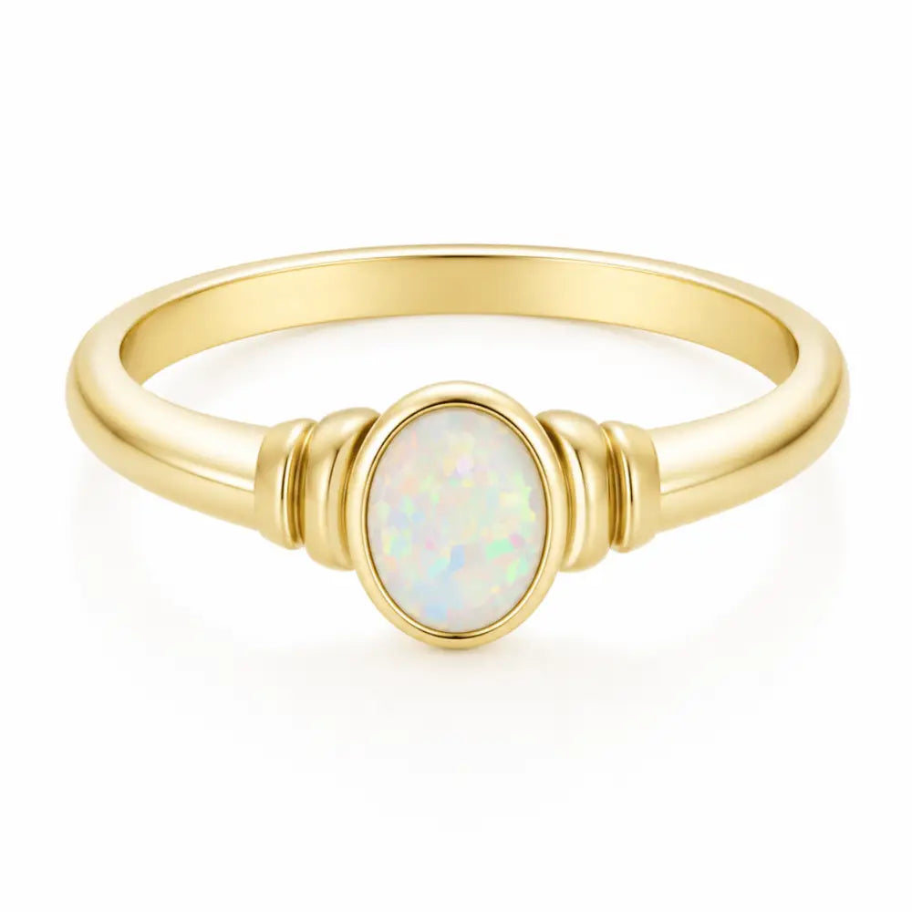 Mabel Opal Ring - Gold / 5 - Rings