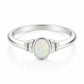 Mabel Opal Ring - Silver / 5 - Rings