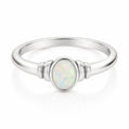 Mabel Opal Ring - Silver / 5 - Rings