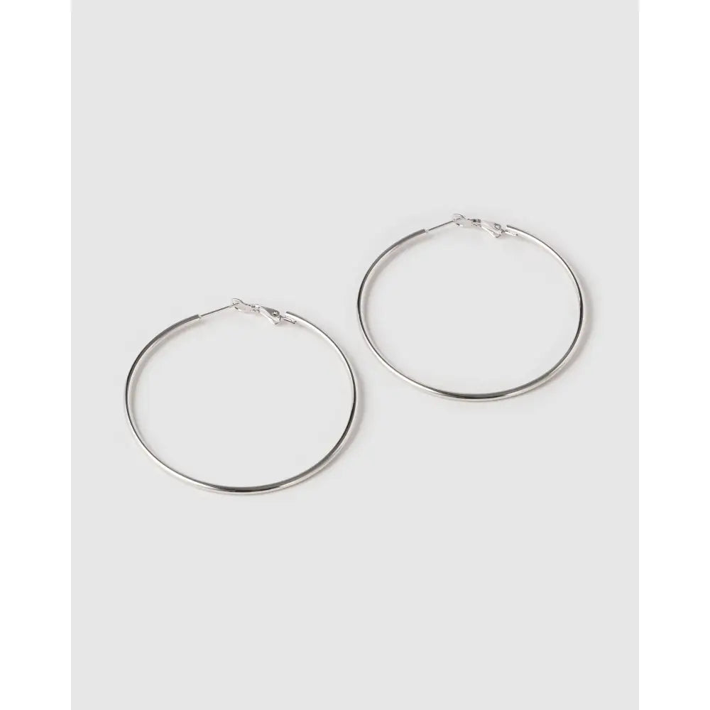 Maddy Hoop Earrings - Silver / Mini - 30mm - Earrings
