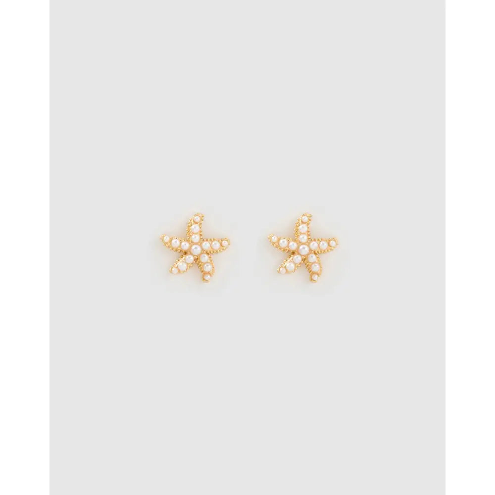 Malibu Gold Pearl Earrings - Earrings