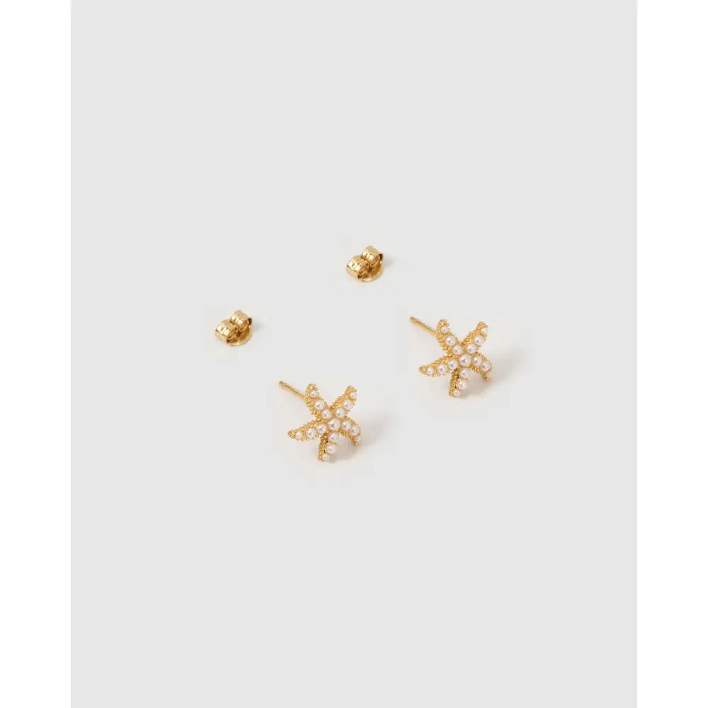 Malibu Gold Pearl Earrings - Earrings