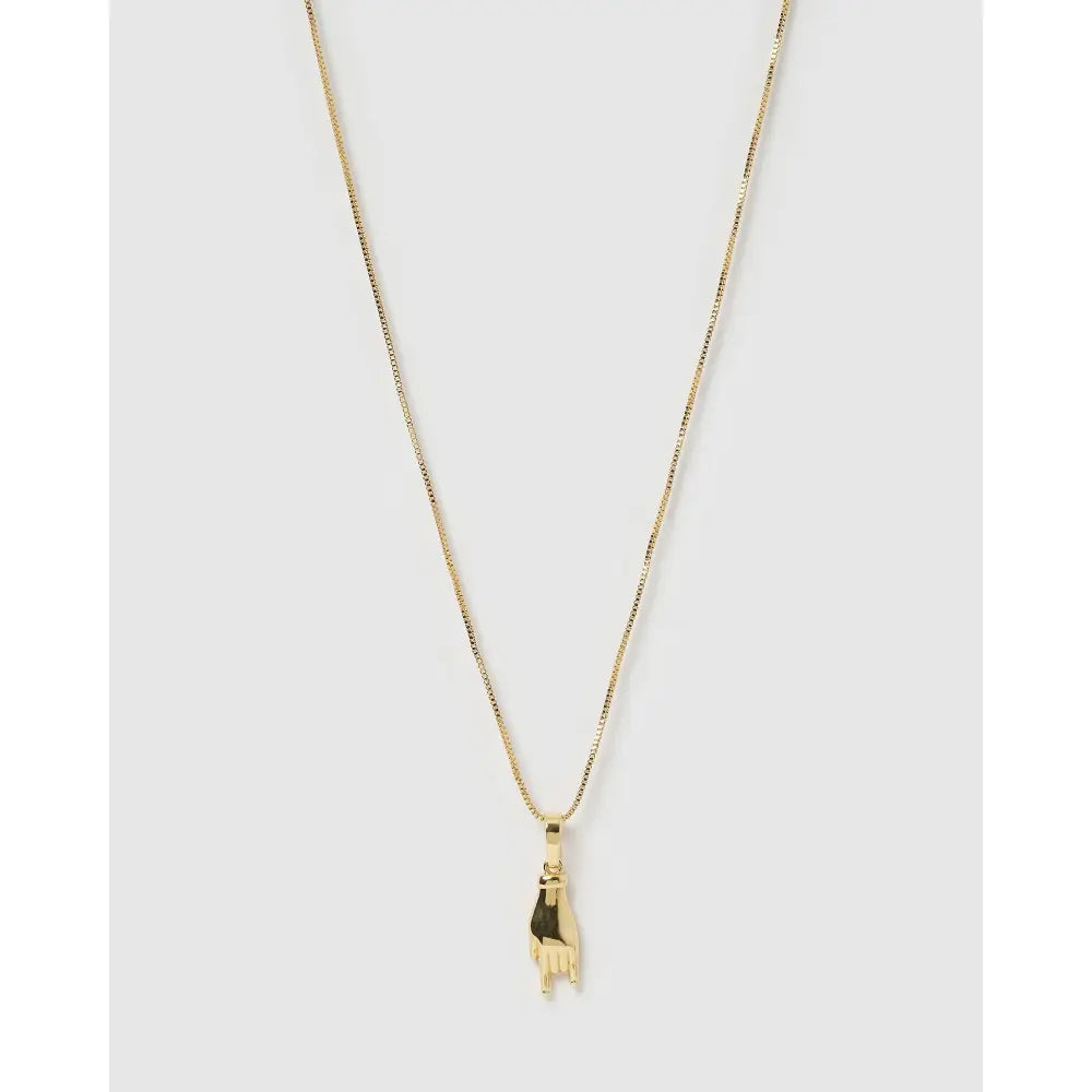 Mano Charm Gold Necklace - Necklaces