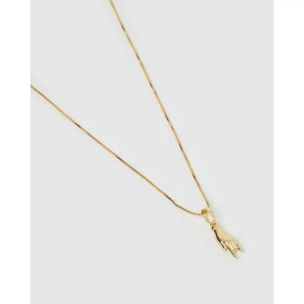 Mano Charm Gold Necklace - Necklaces