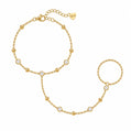 Martha Hand Chain Bracelet - Gold - Bracelets