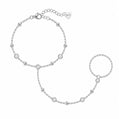 Martha Hand Chain Bracelet - Silver - Bracelets
