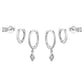 Melody Earring Set - Silver - Earrings