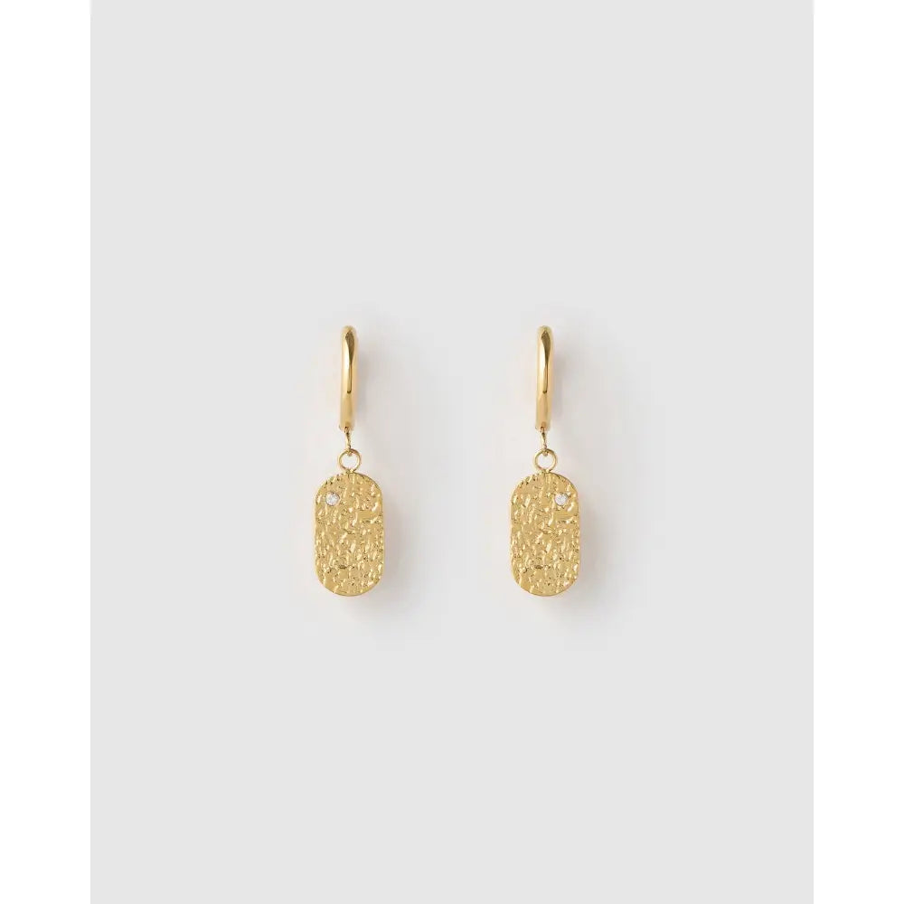 Mendoza Gold Huggie Earrings - Earrings