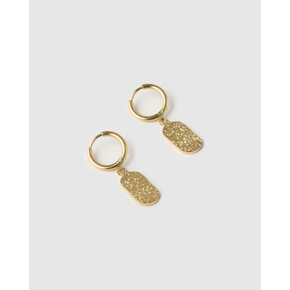 Mendoza Gold Huggie Earrings - Earrings