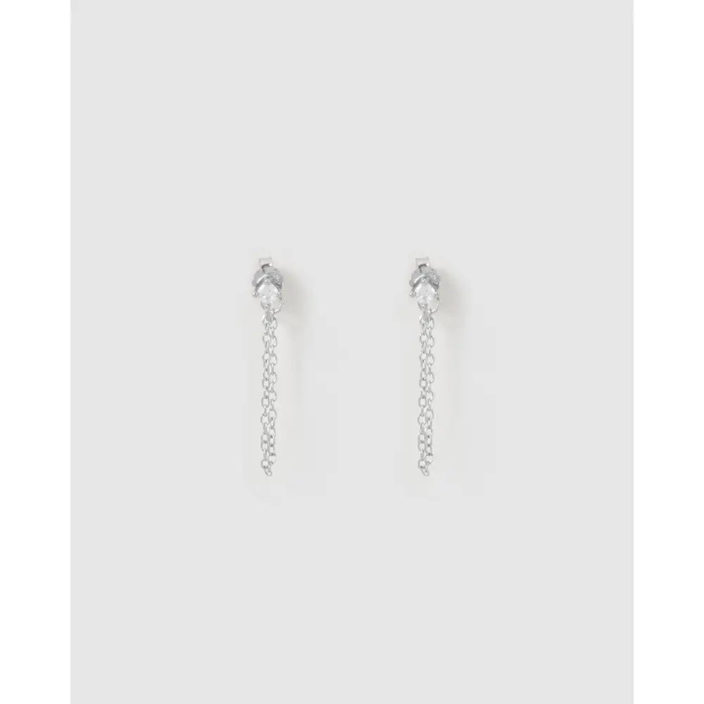 Mia Chain Earrings - Silver - Earrings
