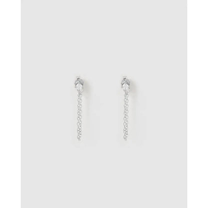 Mia Chain Earrings - Silver - Earrings