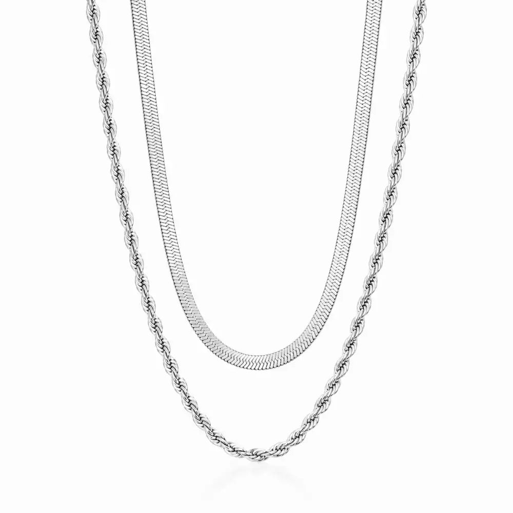 Mikayla Necklace Set - Silver - Necklaces