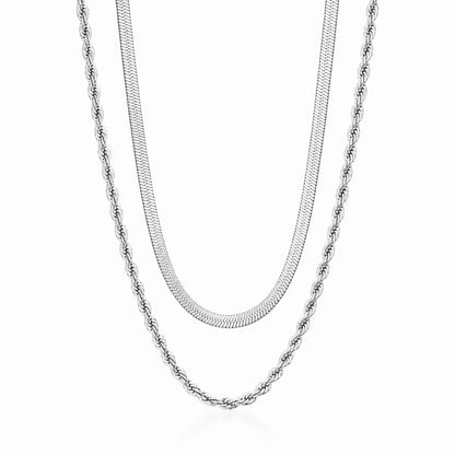 Mikayla Necklace Set - Silver - Necklaces
