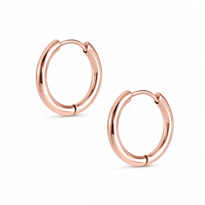 Milla Hoop Earrings - Rose Gold / 13mm - Earrings