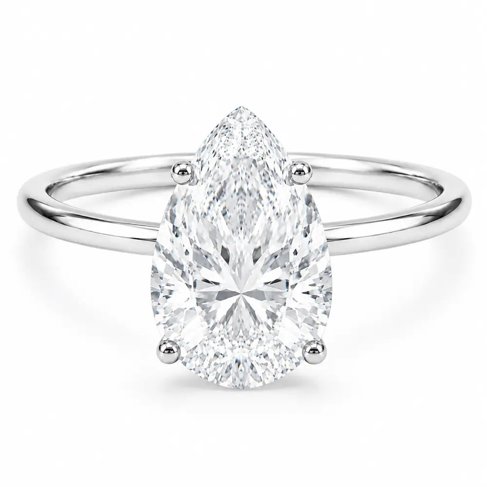 Millie Pear Ring - Silver / 5 - Rings