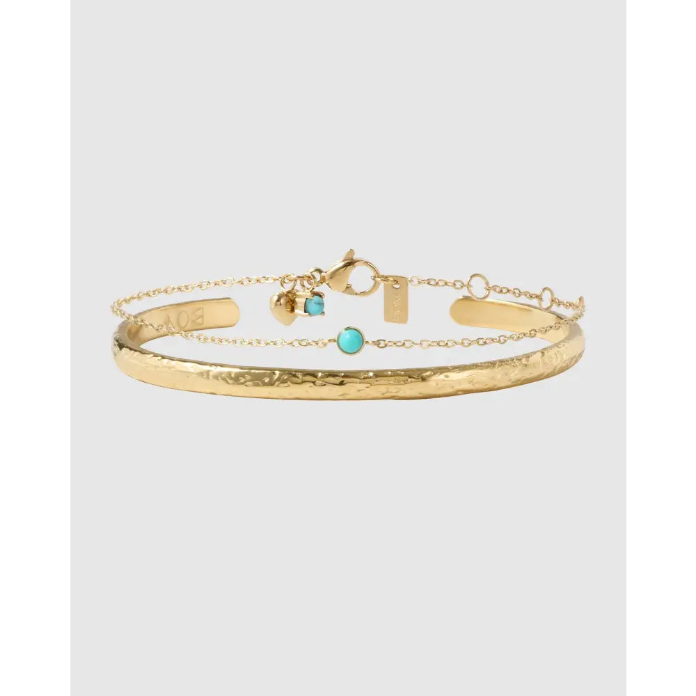 Mini Birthstone Bracelet Stack - December - Turquoise - Bracelets