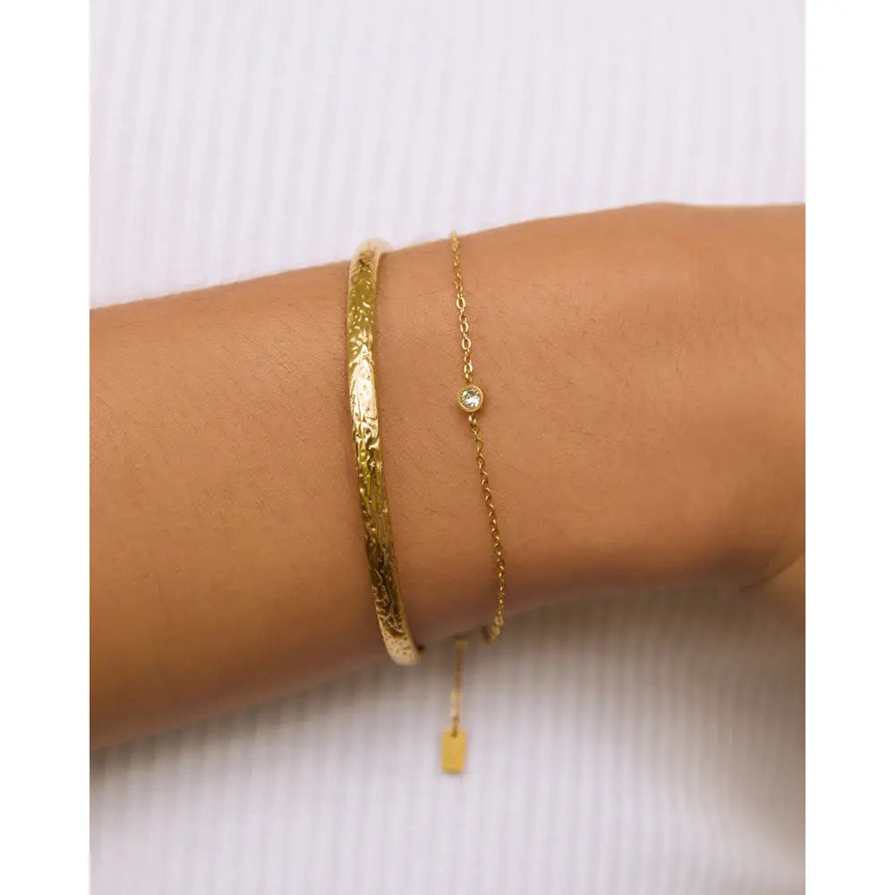Mini Birthstone Gold Bracelet - Bracelets