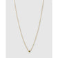 Mini Birthstone Gold Necklace - Gold / August - Peridot - Necklaces