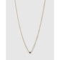 Mini Birthstone Gold Necklace - Gold / February - Amethyst - Necklaces