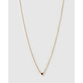 Mini Birthstone Gold Necklace - Gold / January - Garnet - Necklaces