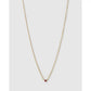 Mini Birthstone Gold Necklace - Gold / July - Ruby - Necklaces