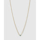 Mini Birthstone Gold Necklace - Gold / March - Aquamarine - Necklaces