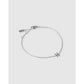 Mini Initial Bracelet - Silver / H - Bracelets