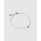 Mini Initial Bracelet - Silver / J - Bracelets