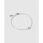 Mini Initial Bracelet - Silver / O - Bracelets