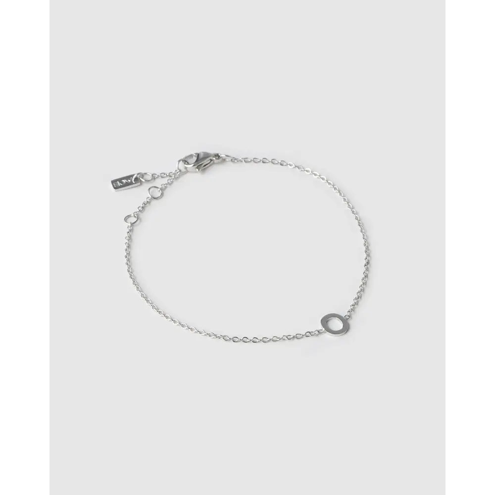 Mini Initial Bracelet - Silver / O - Bracelets